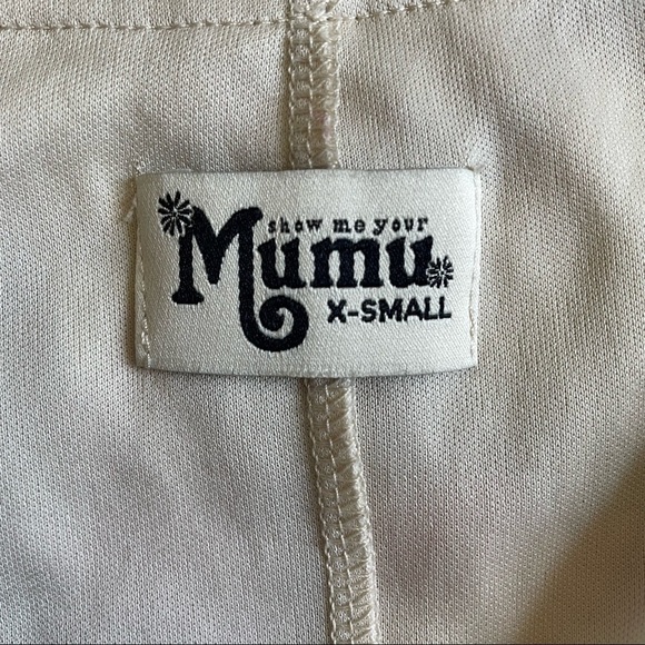 Show Me Your MuMu Dress Kylie Floral Flowy Mini Cream Purple XS - Picture 6 of 11